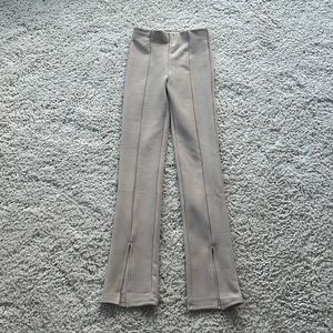 Cream textured pants